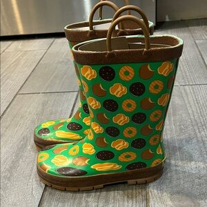 Western Chief Girl Scout Cookies Pattern Boots EUC size 11 little kids